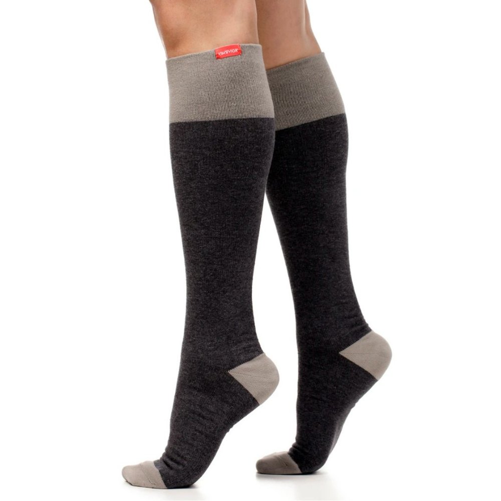 VIM&VIGR Heather Grey Cotton Compression Socks 15-20 mmHg